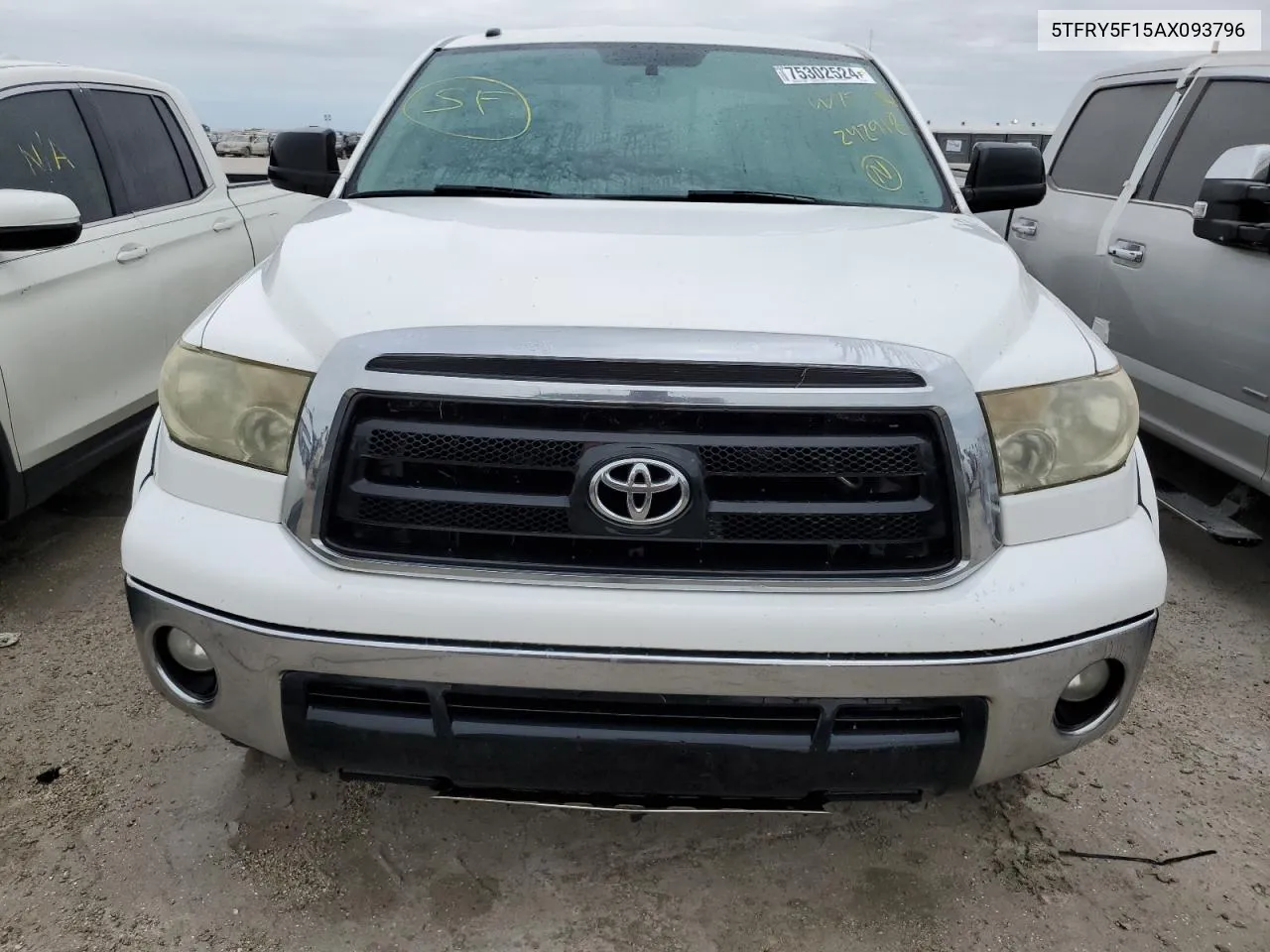 2010 Toyota Tundra Double Cab Sr5 VIN: 5TFRY5F15AX093796 Lot: 75302524