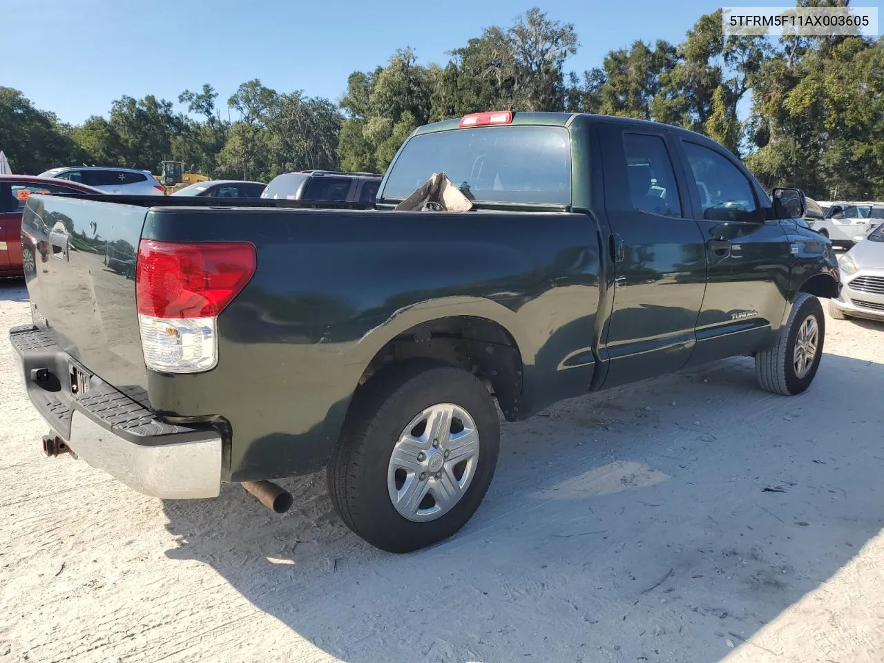 2010 Toyota Tundra Double Cab Sr5 VIN: 5TFRM5F11AX003605 Lot: 75638684