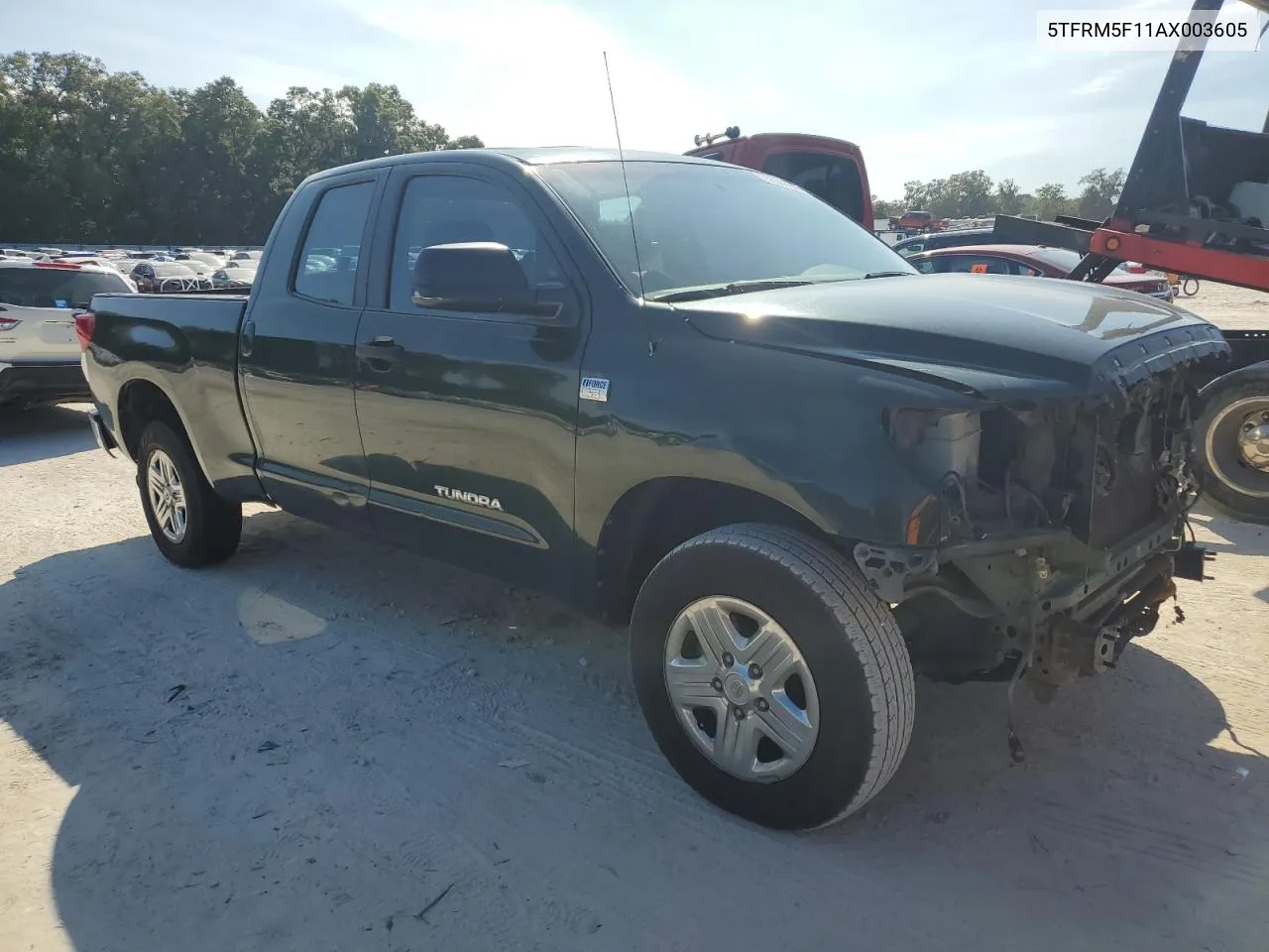 2010 Toyota Tundra Double Cab Sr5 VIN: 5TFRM5F11AX003605 Lot: 75638684