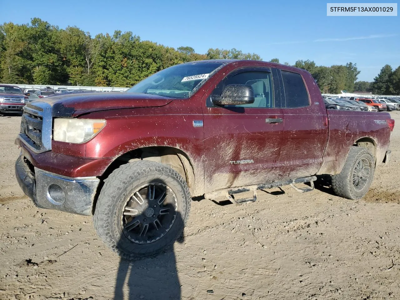 2010 Toyota Tundra Double Cab Sr5 VIN: 5TFRM5F13AX001029 Lot: 76528524