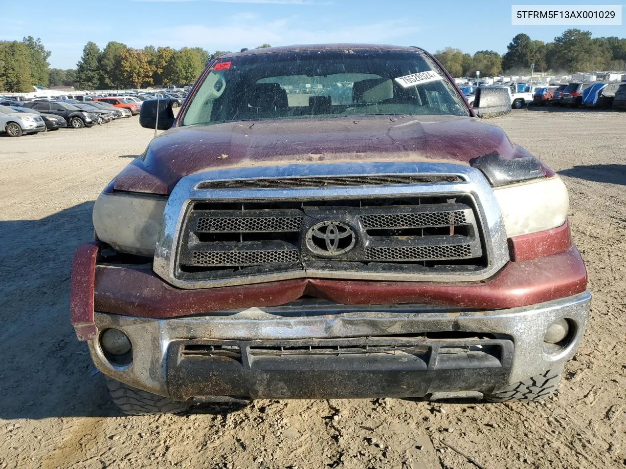 2010 Toyota Tundra Double Cab Sr5 VIN: 5TFRM5F13AX001029 Lot: 76528524