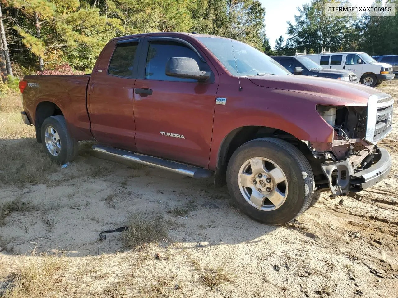 2010 Toyota Tundra Double Cab Sr5 VIN: 5TFRM5F1XAX006955 Lot: 76777244