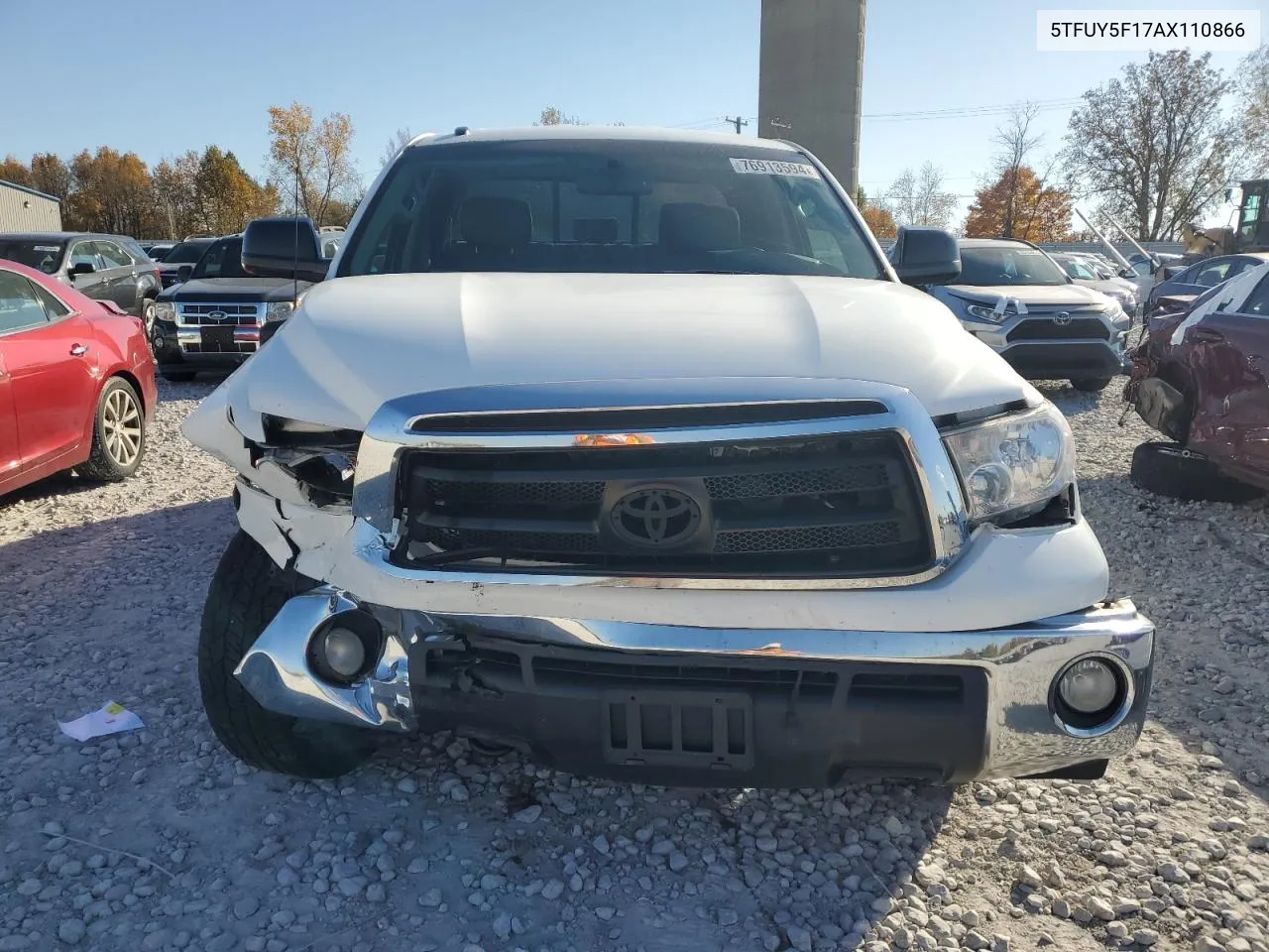 2010 Toyota Tundra Double Cab Sr5 VIN: 5TFUY5F17AX110866 Lot: 76913594