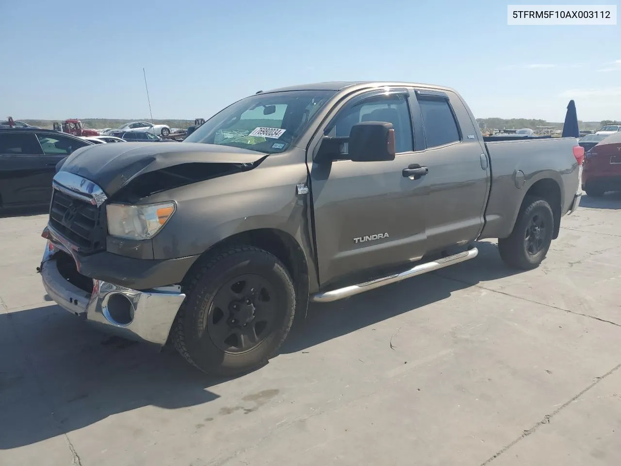 2010 Toyota Tundra Double Cab Sr5 VIN: 5TFRM5F10AX003112 Lot: 76980034