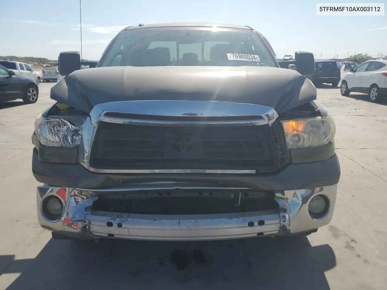 2010 Toyota Tundra Double Cab Sr5 VIN: 5TFRM5F10AX003112 Lot: 76980034