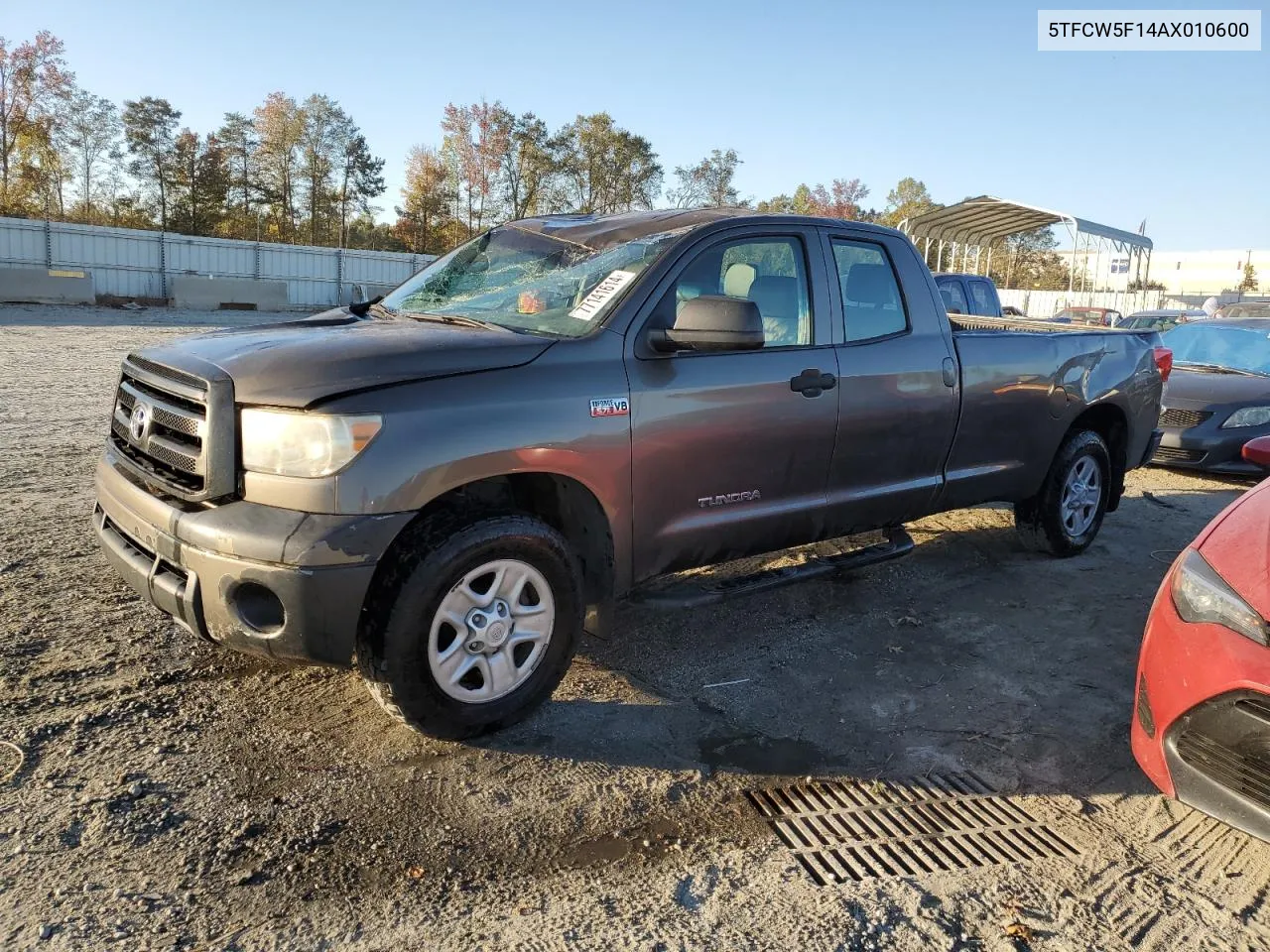 2010 Toyota Tundra Double Cab Sr5 VIN: 5TFCW5F14AX010600 Lot: 77141614