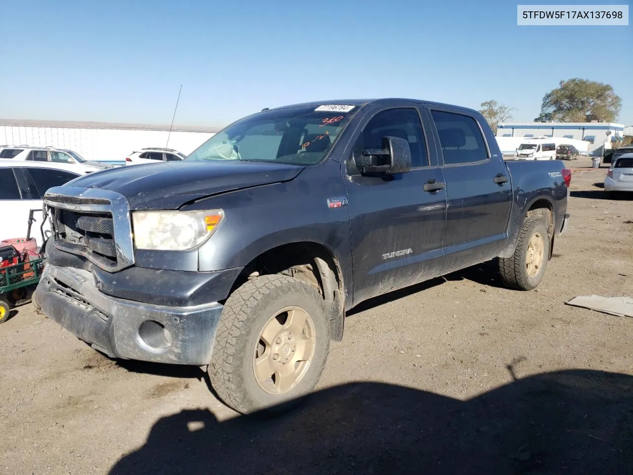 2010 Toyota Tundra Crewmax Sr5 VIN: 5TFDW5F17AX137698 Lot: 77196784