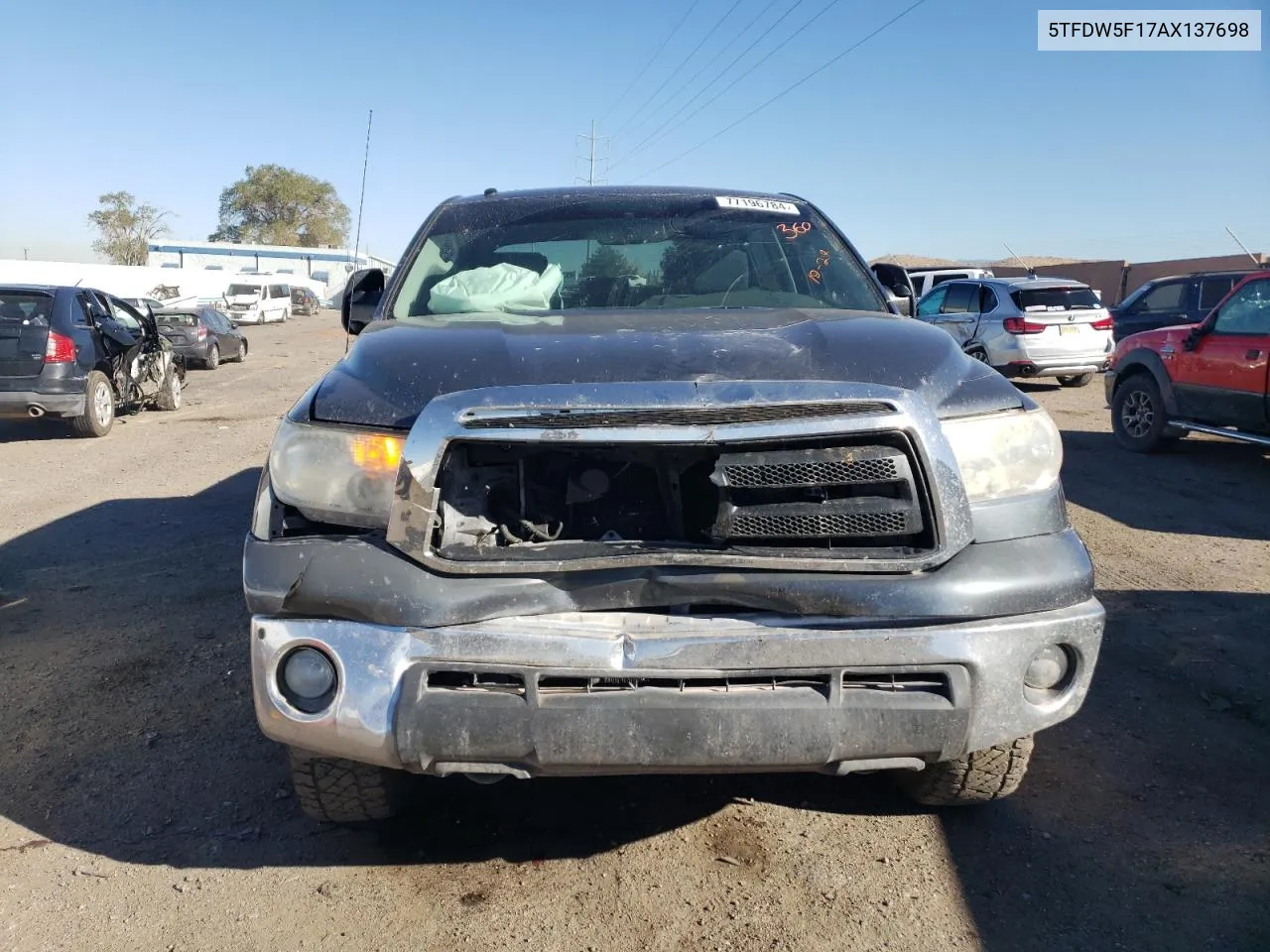 2010 Toyota Tundra Crewmax Sr5 VIN: 5TFDW5F17AX137698 Lot: 77196784