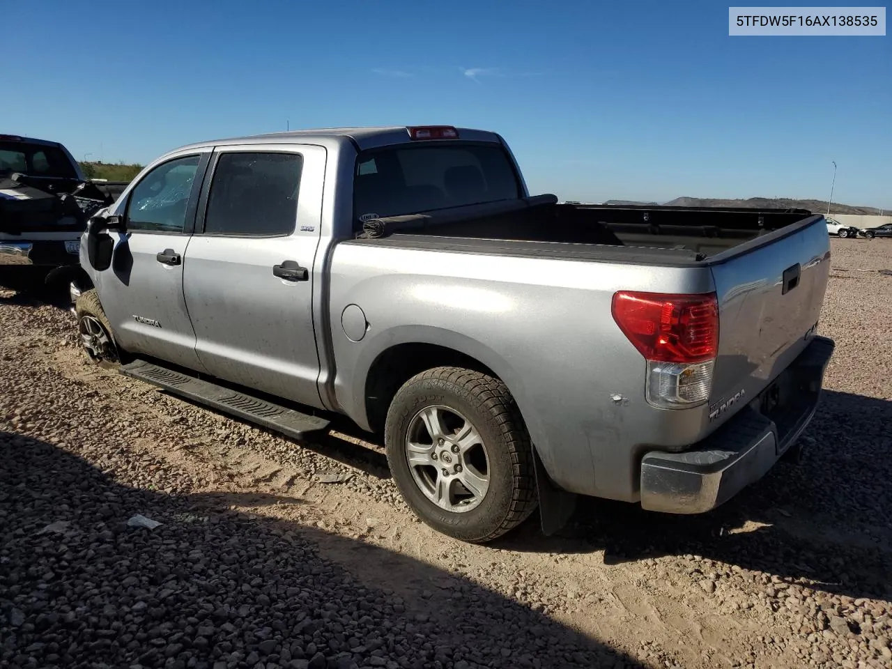 2010 Toyota Tundra Crewmax Sr5 VIN: 5TFDW5F16AX138535 Lot: 77824494