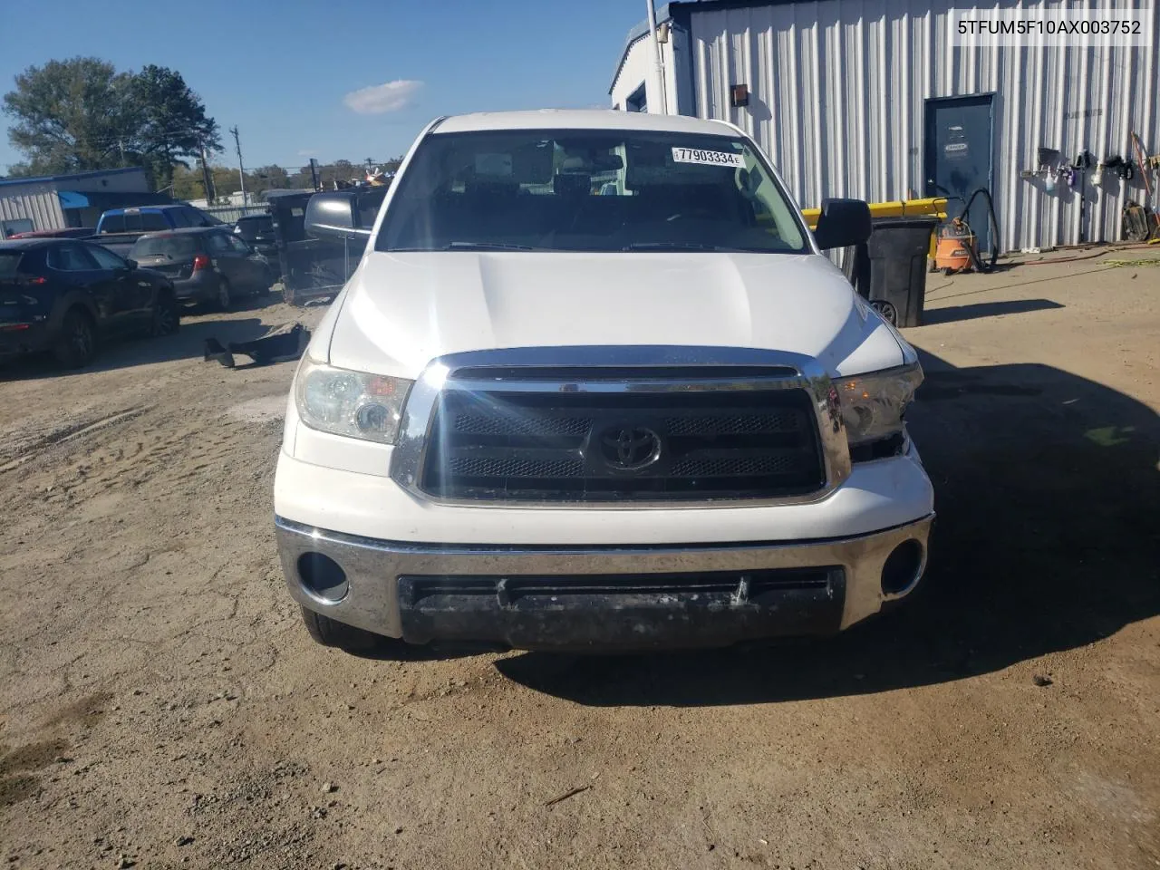 2010 Toyota Tundra Double Cab Sr5 VIN: 5TFUM5F10AX003752 Lot: 77903334