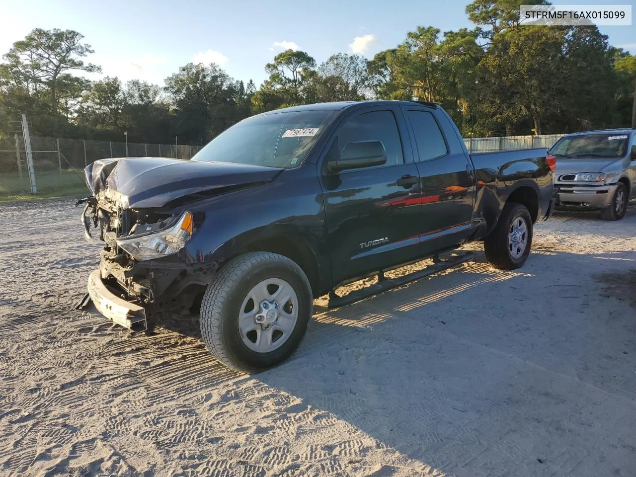 2010 Toyota Tundra Double Cab Sr5 VIN: 5TFRM5F16AX015099 Lot: 77987474