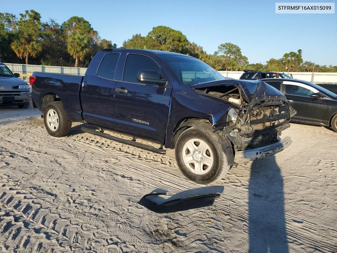 2010 Toyota Tundra Double Cab Sr5 VIN: 5TFRM5F16AX015099 Lot: 77987474