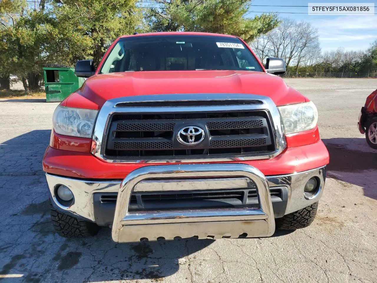 2010 Toyota Tundra Crewmax Sr5 VIN: 5TFEY5F15AX081856 Lot: 78351154