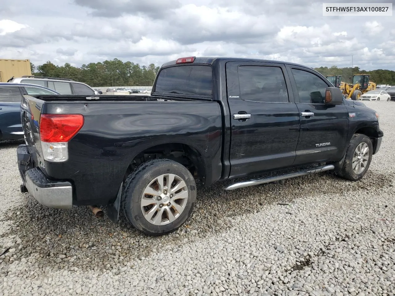 2010 Toyota Tundra Crewmax Limited VIN: 5TFHW5F13AX100827 Lot: 78598524