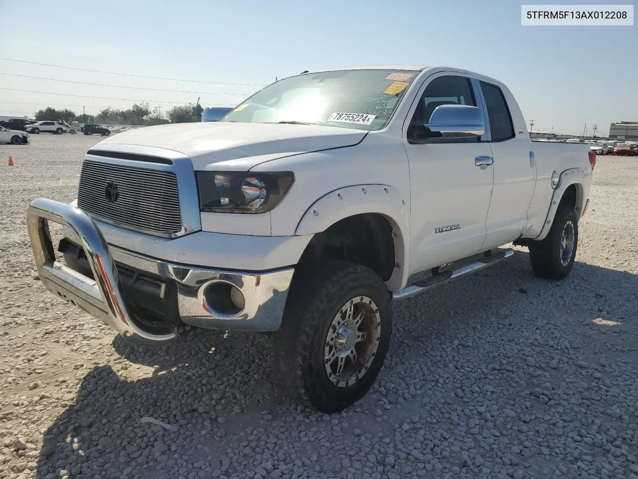 2010 Toyota Tundra Double Cab Sr5 VIN: 5TFRM5F13AX012208 Lot: 78755224