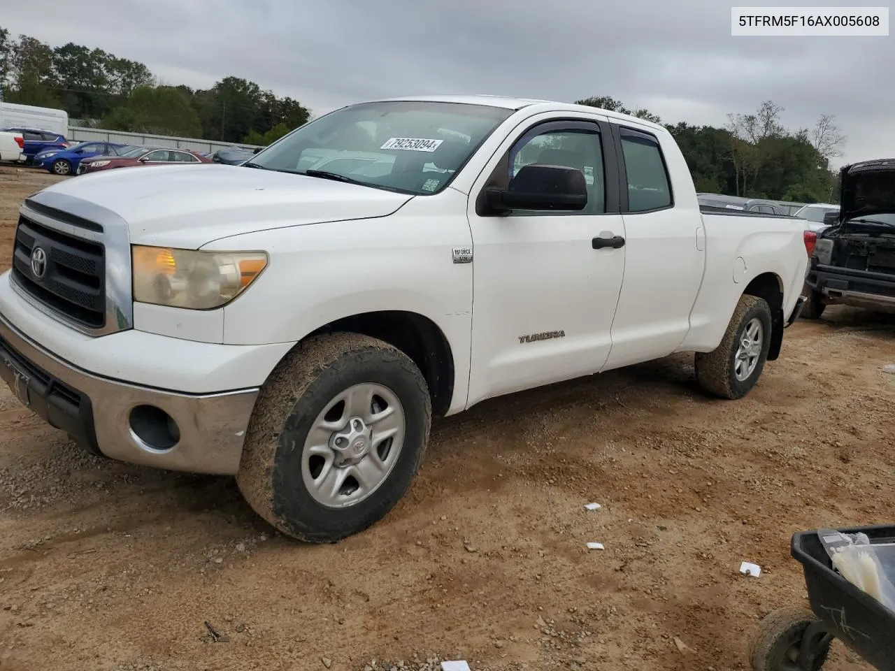 2010 Toyota Tundra Double Cab Sr5 VIN: 5TFRM5F16AX005608 Lot: 79253094