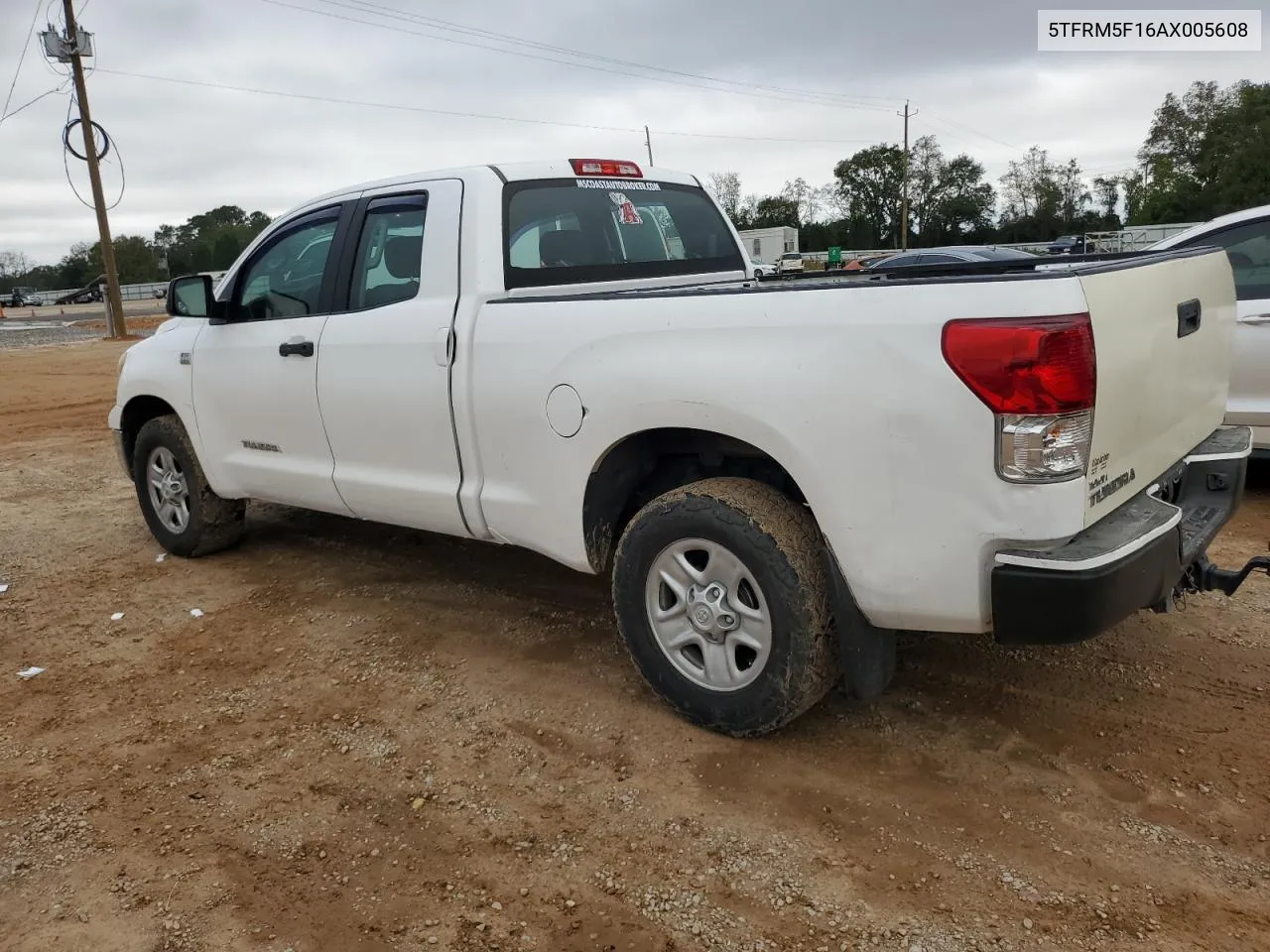 2010 Toyota Tundra Double Cab Sr5 VIN: 5TFRM5F16AX005608 Lot: 79253094