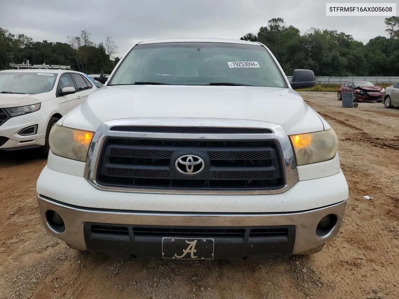 2010 Toyota Tundra Double Cab Sr5 VIN: 5TFRM5F16AX005608 Lot: 79253094