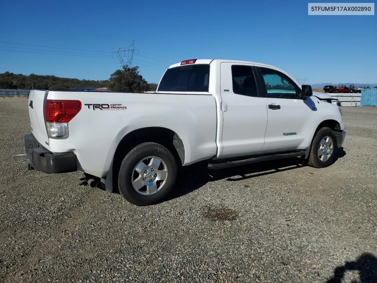 2010 Toyota Tundra Double Cab Sr5 VIN: 5TFUM5F17AX002890 Lot: 79316764