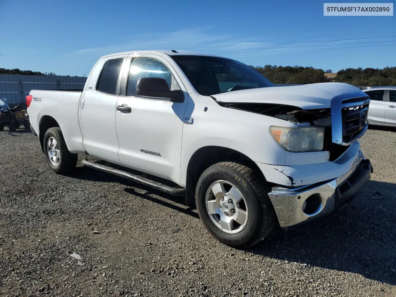 2010 Toyota Tundra Double Cab Sr5 VIN: 5TFUM5F17AX002890 Lot: 79316764