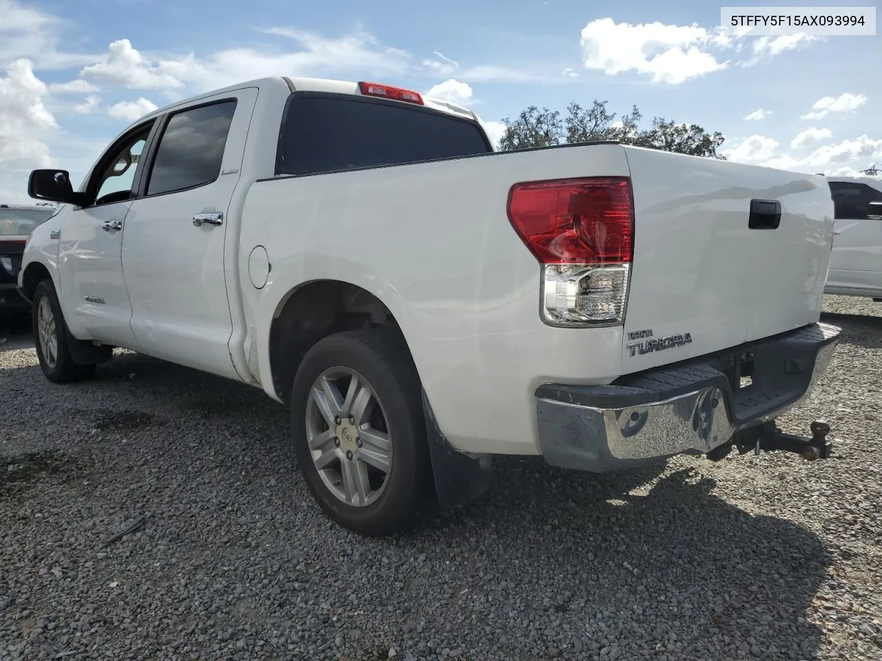 2010 Toyota Tundra Crewmax Limited VIN: 5TFFY5F15AX093994 Lot: 79749944