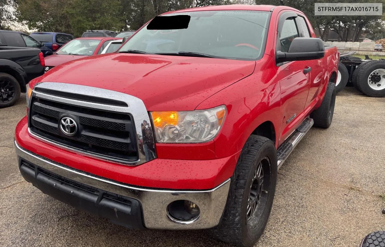 2010 Toyota Tundra Double Cab Sr5 VIN: 5TFRM5F17AX016715 Lot: 80118554