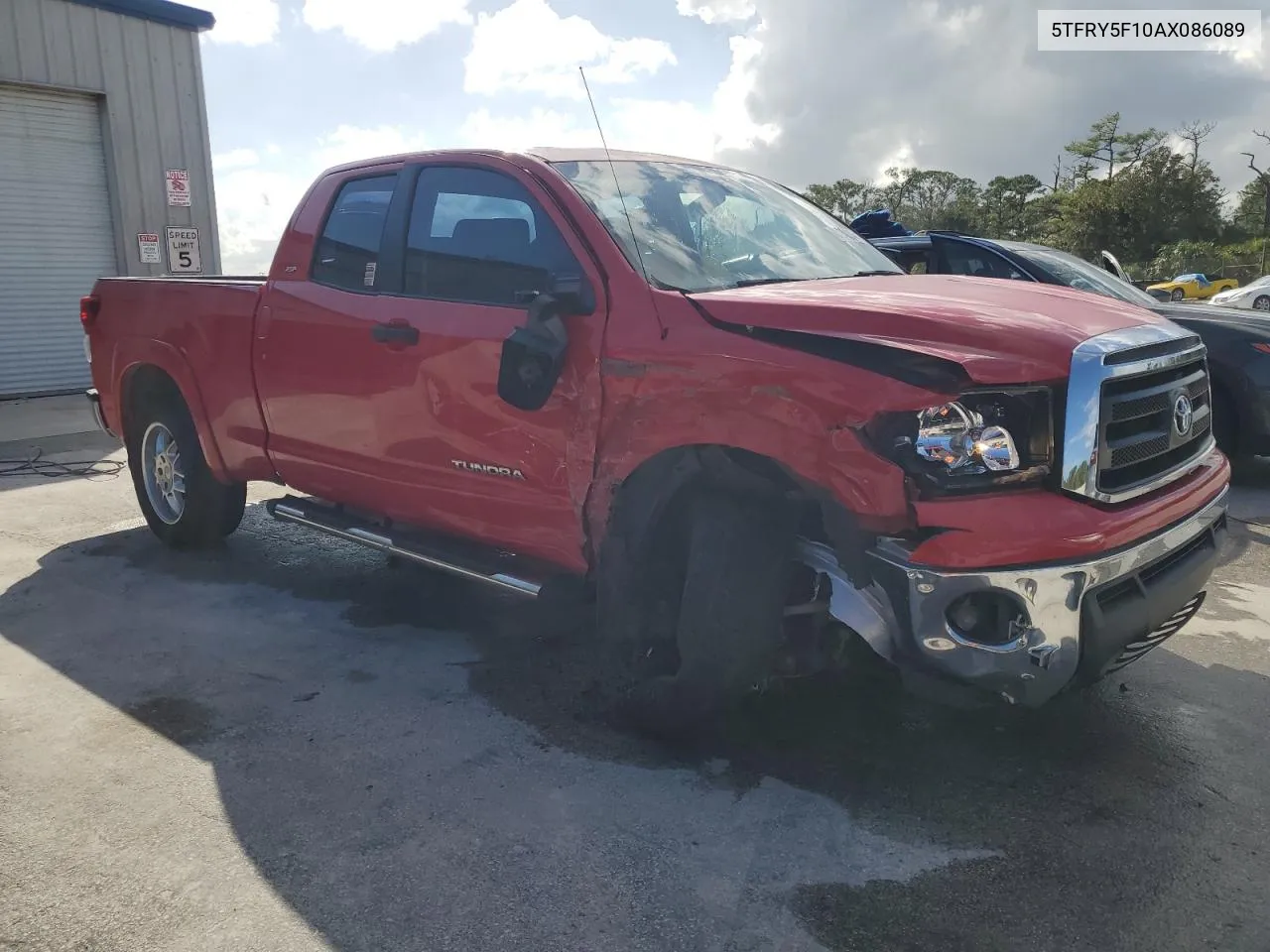 2010 Toyota Tundra Double Cab Sr5 VIN: 5TFRY5F10AX086089 Lot: 80249804