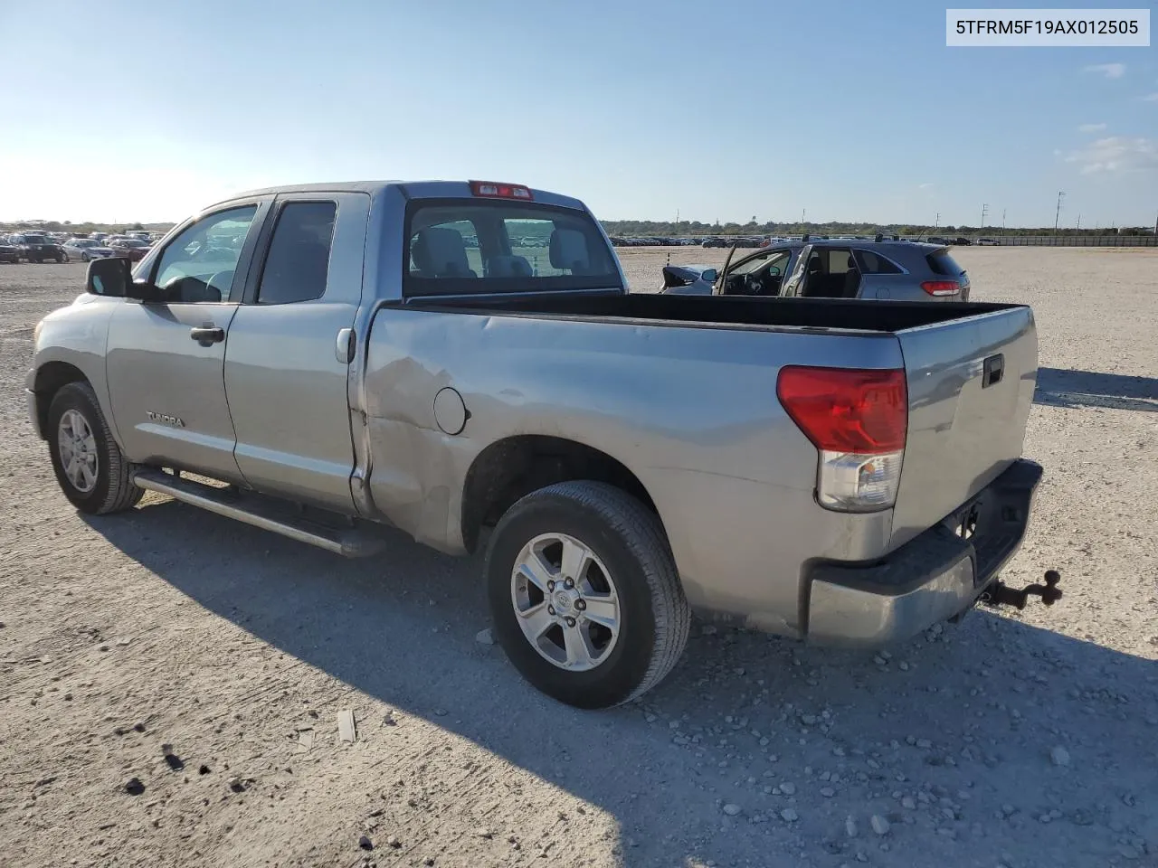 2010 Toyota Tundra Double Cab Sr5 VIN: 5TFRM5F19AX012505 Lot: 80523494