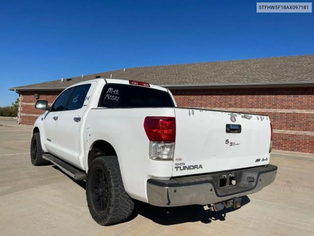 2010 Toyota Tundra Crewmax Limited VIN: 5TFHW5F18AX097181 Lot: 81275624