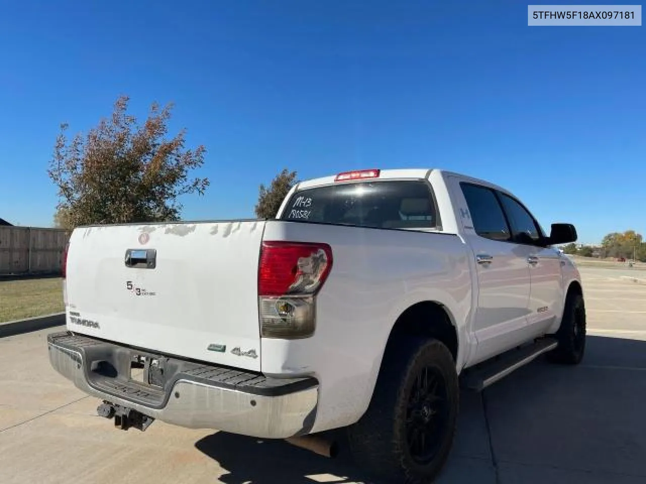 2010 Toyota Tundra Crewmax Limited VIN: 5TFHW5F18AX097181 Lot: 81275624