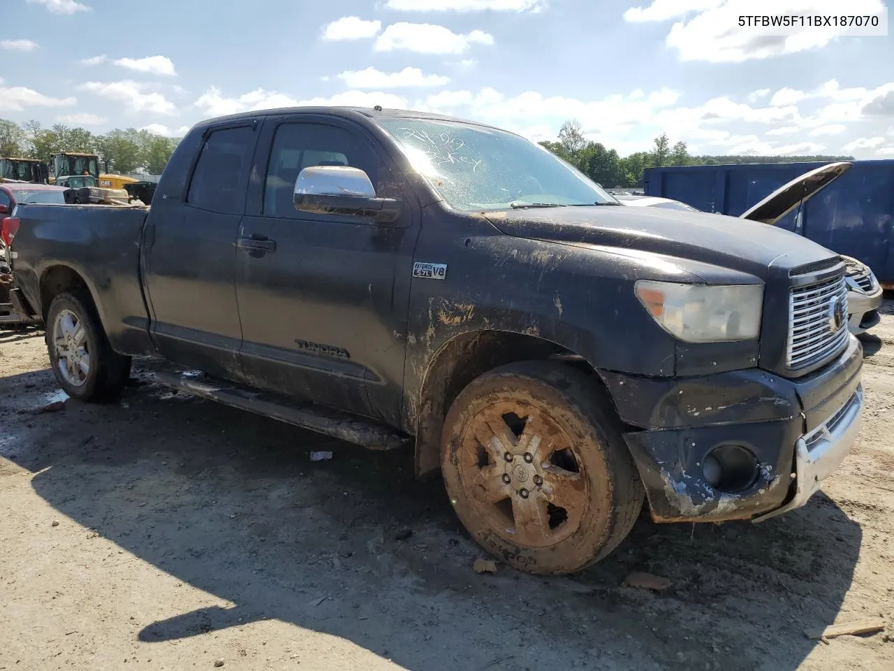 2011 Toyota Tundra Double Cab Limited VIN: 5TFBW5F11BX187070 Lot: 55593624