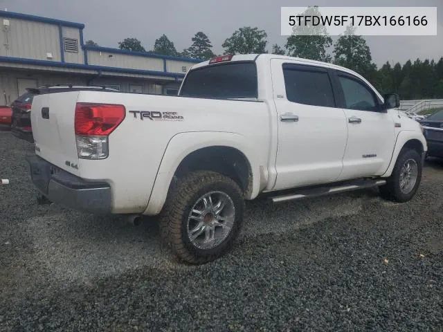 2011 Toyota Tundra Crewmax Sr5 VIN: 5TFDW5F17BX166166 Lot: 61400554