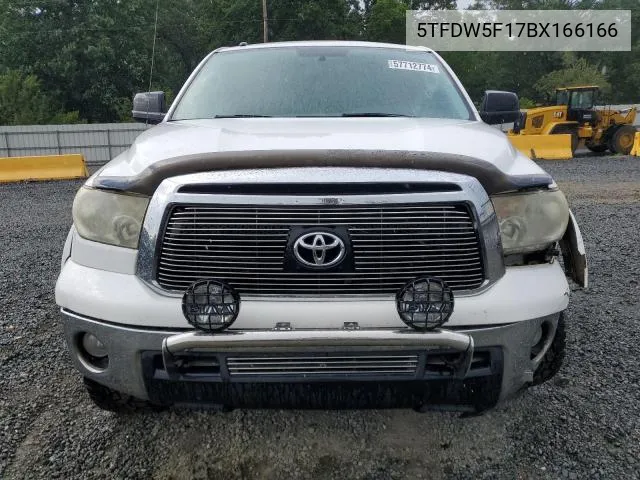 2011 Toyota Tundra Crewmax Sr5 VIN: 5TFDW5F17BX166166 Lot: 61400554