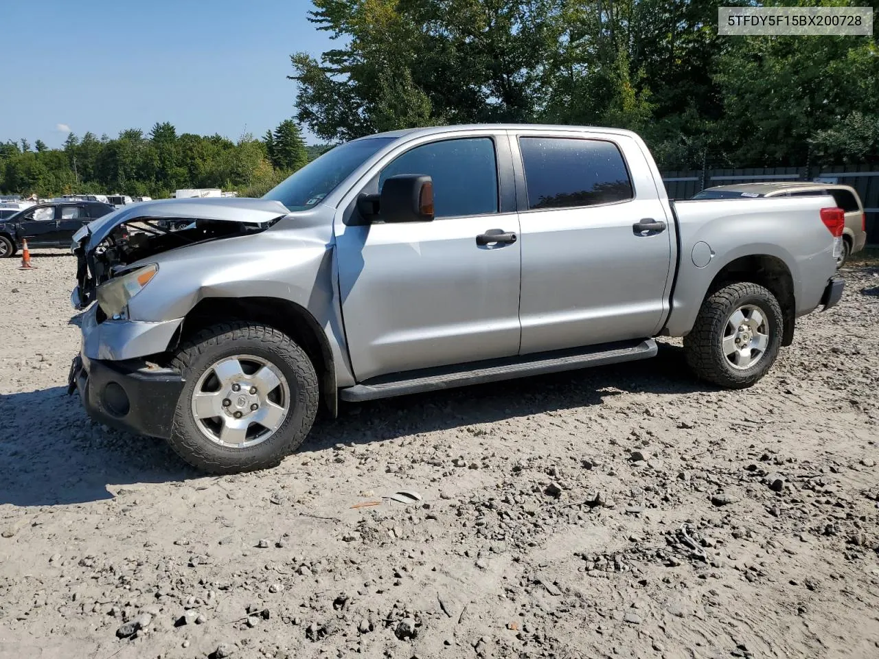 2011 Toyota Tundra Crewmax Sr5 VIN: 5TFDY5F15BX200728 Lot: 69950464