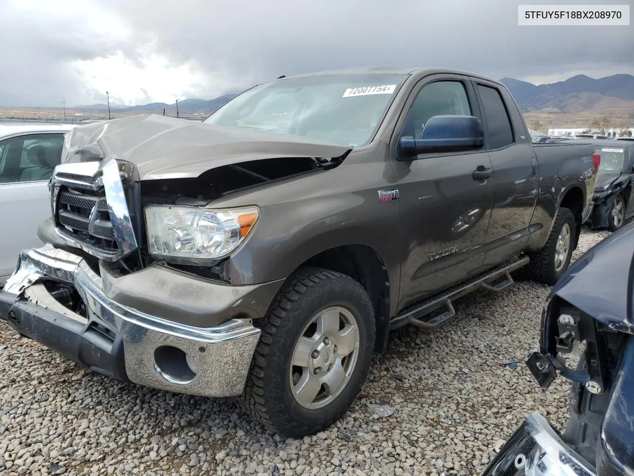 2011 Toyota Tundra Double Cab Sr5 VIN: 5TFUY5F18BX208970 Lot: 72007754