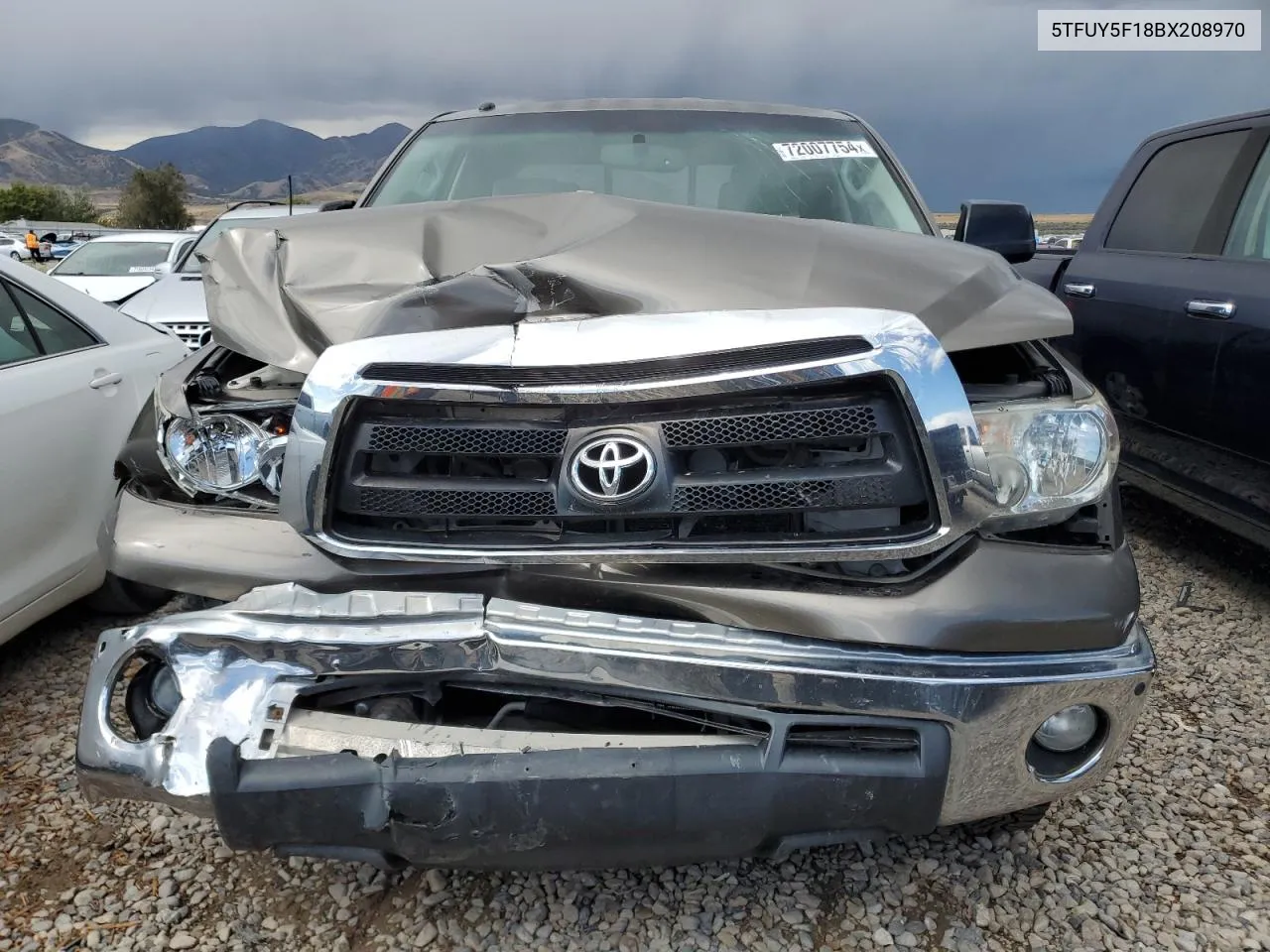 2011 Toyota Tundra Double Cab Sr5 VIN: 5TFUY5F18BX208970 Lot: 72007754