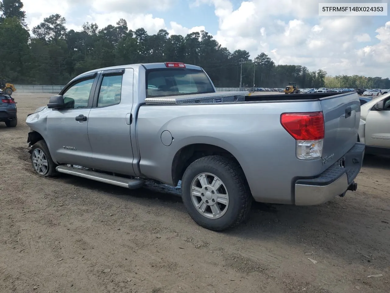 2011 Toyota Tundra Double Cab Sr5 VIN: 5TFRM5F14BX024353 Lot: 72038204