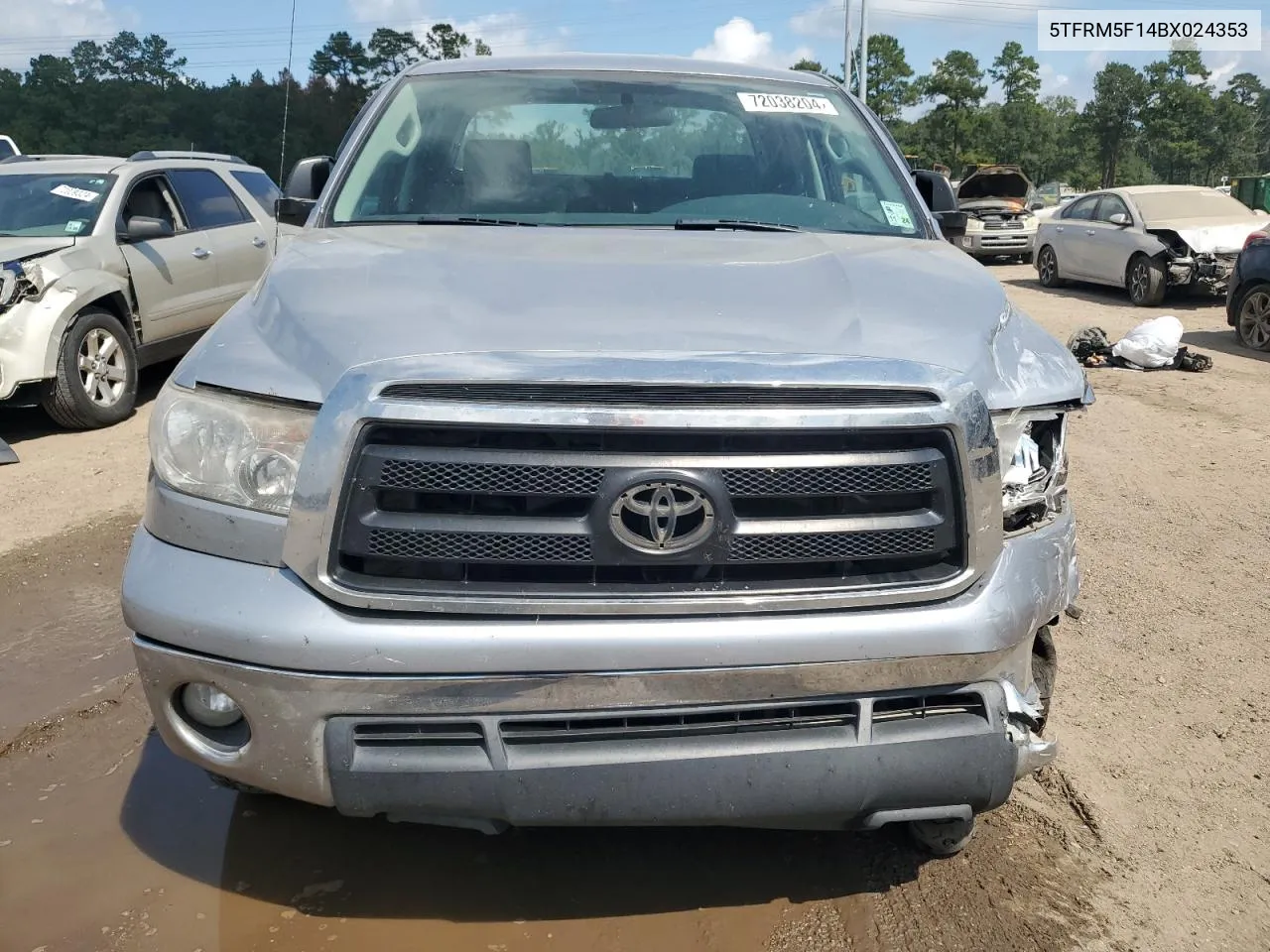 2011 Toyota Tundra Double Cab Sr5 VIN: 5TFRM5F14BX024353 Lot: 72038204