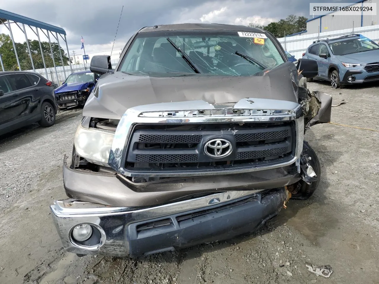 2011 Toyota Tundra Double Cab Sr5 VIN: 5TFRM5F16BX029294 Lot: 72222914