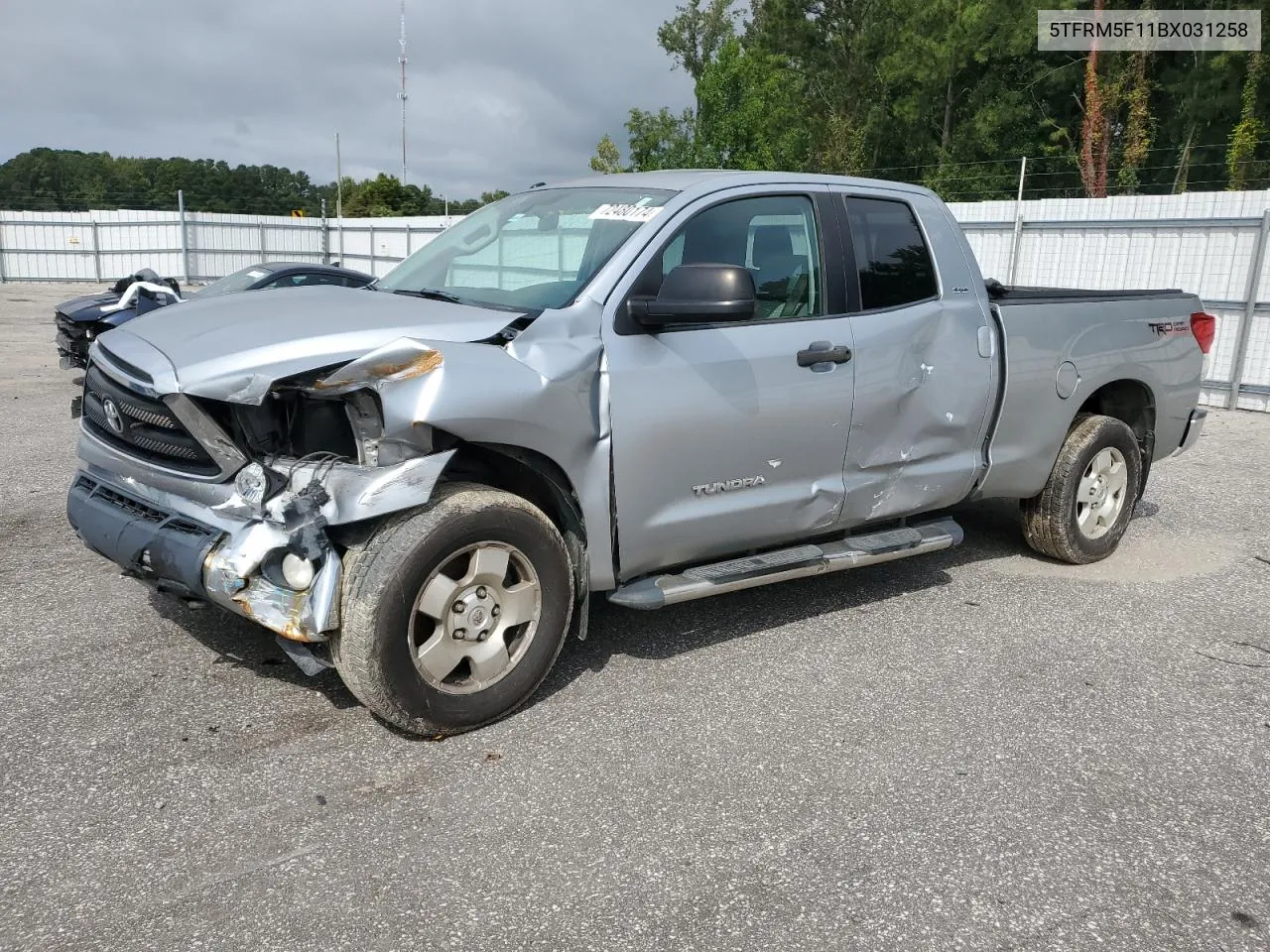 2011 Toyota Tundra Double Cab Sr5 VIN: 5TFRM5F11BX031258 Lot: 72480174