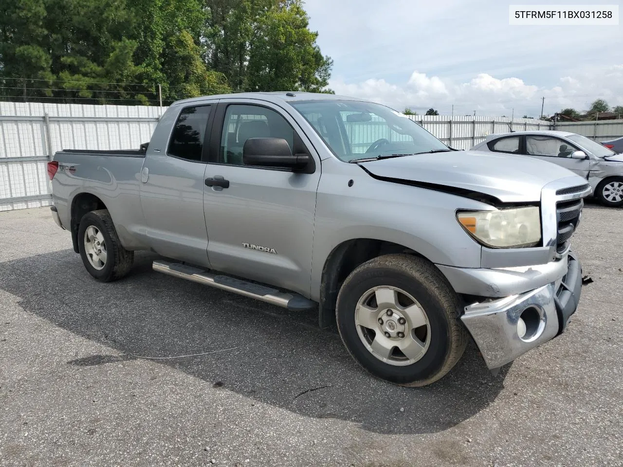 2011 Toyota Tundra Double Cab Sr5 VIN: 5TFRM5F11BX031258 Lot: 72480174