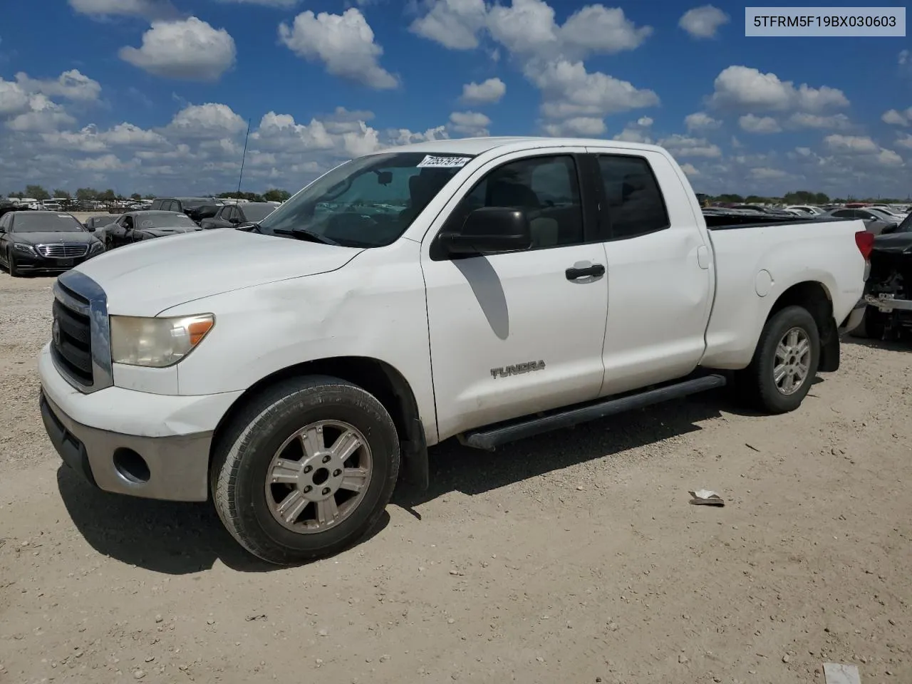 2011 Toyota Tundra Double Cab Sr5 VIN: 5TFRM5F19BX030603 Lot: 72557974