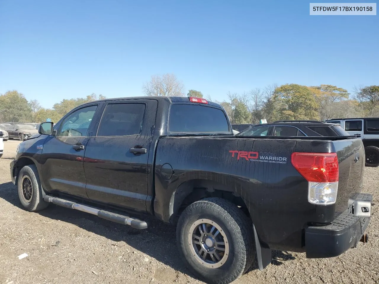 2011 Toyota Tundra Crewmax Sr5 VIN: 5TFDW5F17BX190158 Lot: 74885364