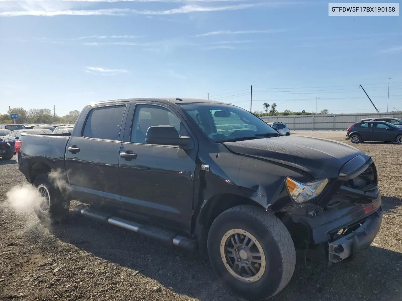 2011 Toyota Tundra Crewmax Sr5 VIN: 5TFDW5F17BX190158 Lot: 74885364