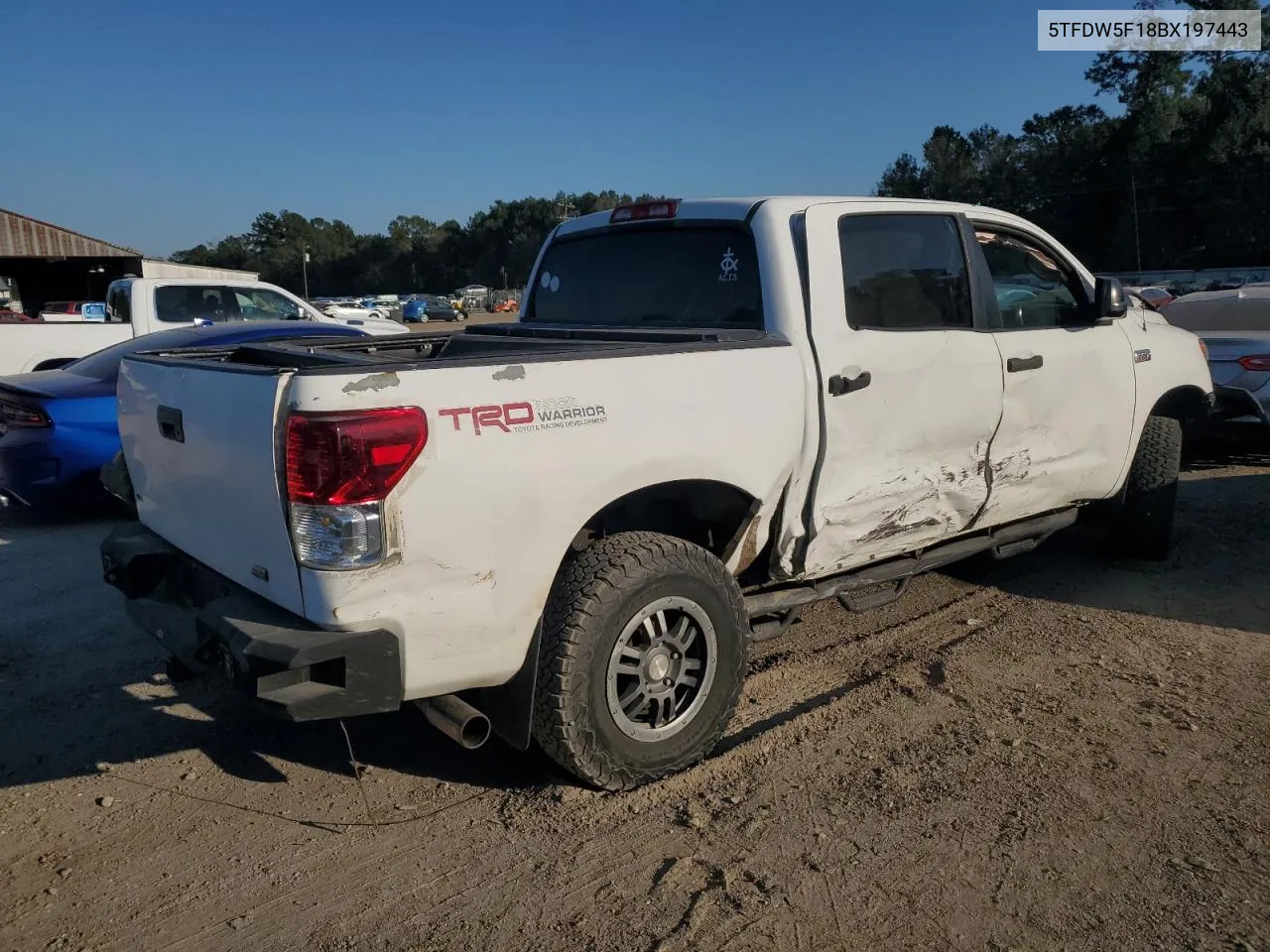 2011 Toyota Tundra Crewmax Sr5 VIN: 5TFDW5F18BX197443 Lot: 75186324