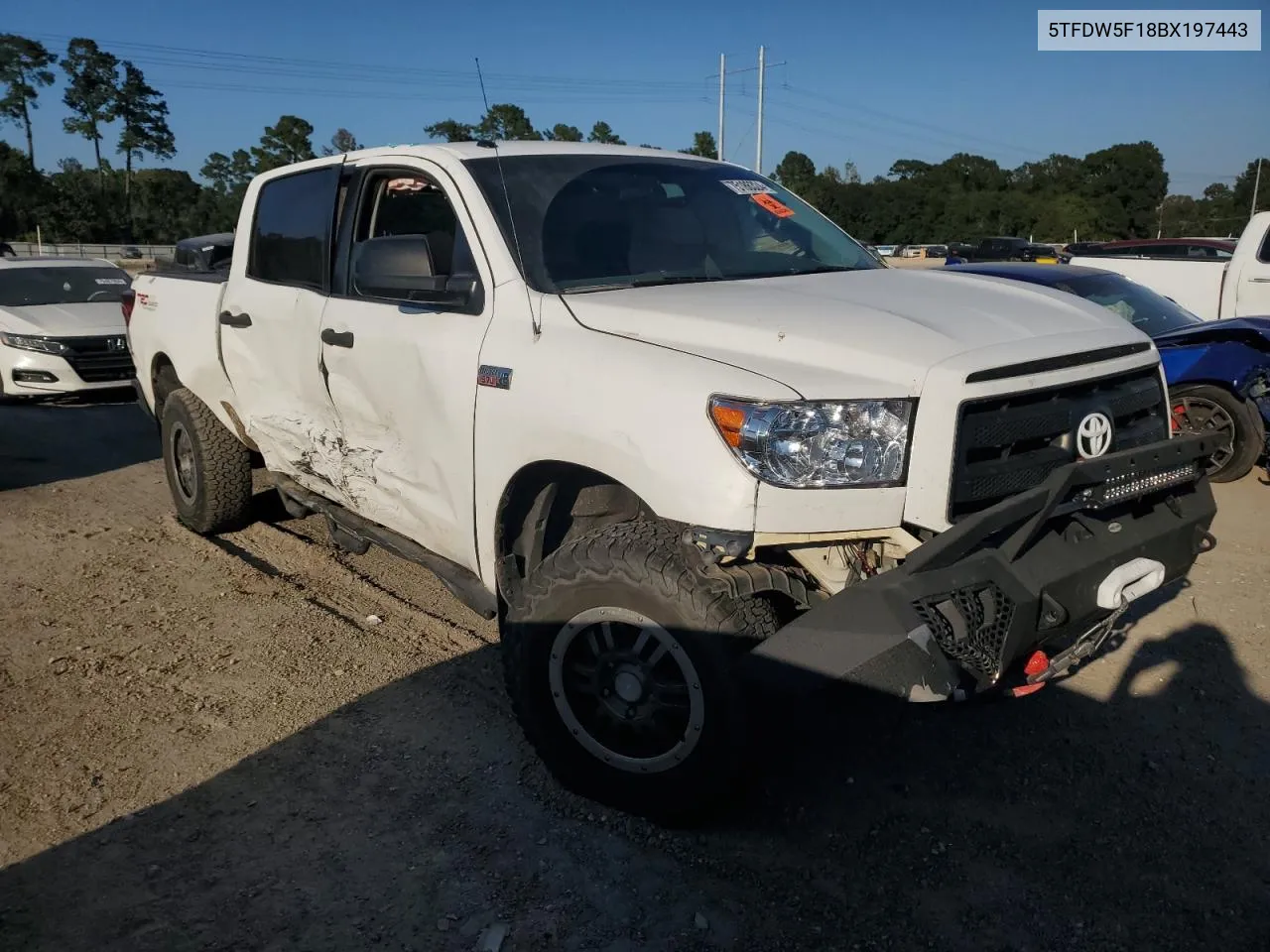 2011 Toyota Tundra Crewmax Sr5 VIN: 5TFDW5F18BX197443 Lot: 75186324