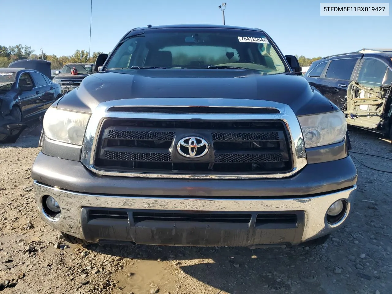 2011 Toyota Tundra Crewmax Sr5 VIN: 5TFDM5F11BX019427 Lot: 75472504