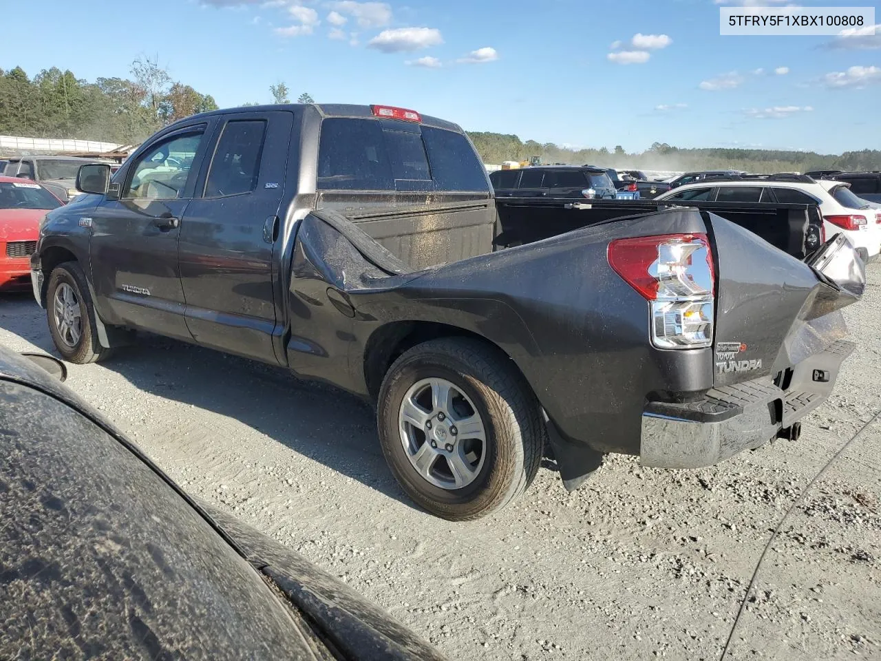 2011 Toyota Tundra Double Cab Sr5 VIN: 5TFRY5F1XBX100808 Lot: 75696444