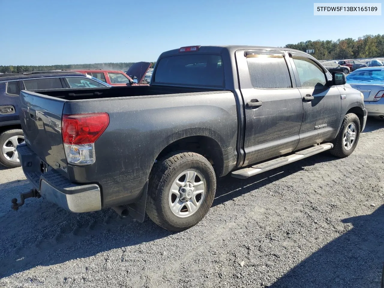 2011 Toyota Tundra Crewmax Sr5 VIN: 5TFDW5F13BX165189 Lot: 75954074