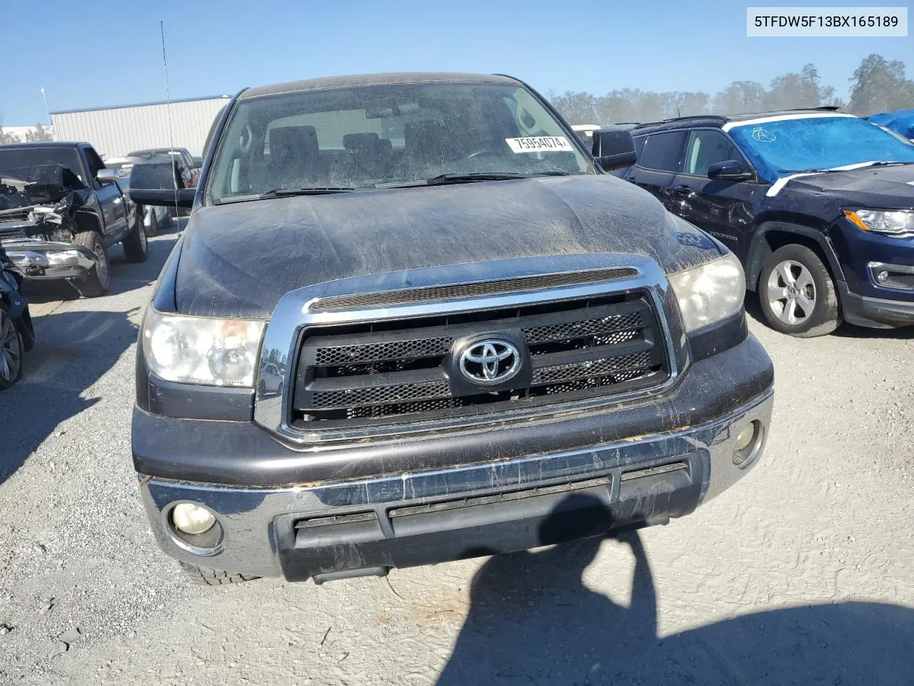 2011 Toyota Tundra Crewmax Sr5 VIN: 5TFDW5F13BX165189 Lot: 75954074